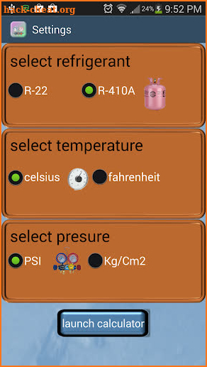 Subcooling & Superheat Calc screenshot