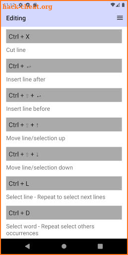 Sublime Text Shortcuts screenshot