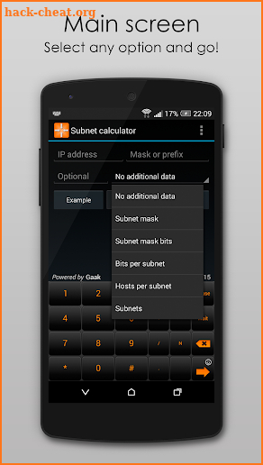 Subnet Calculator screenshot