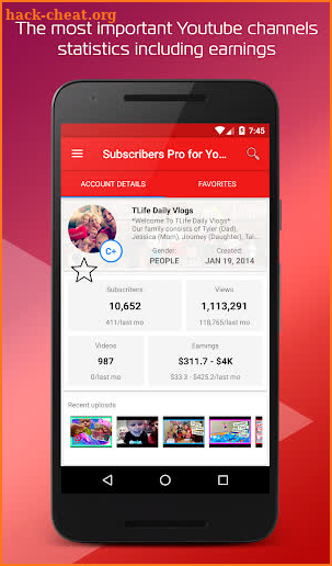 Subscribers Pro - for Youtube screenshot