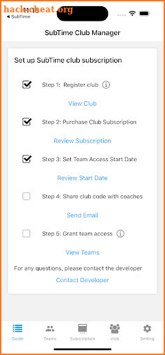 SubTime Club Manager screenshot