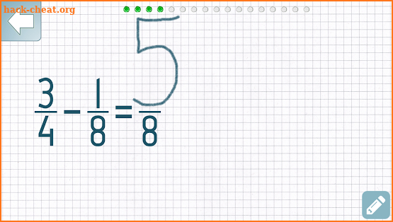 Subtract Fractions Trainer screenshot