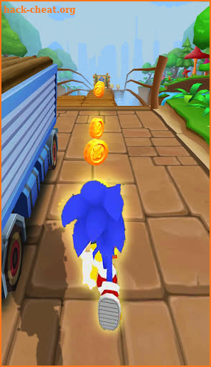 Subway blue Run: hedgehog hero Jungle adventure screenshot