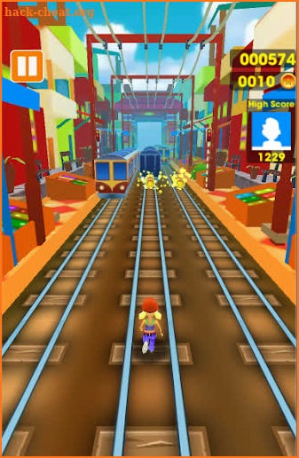 Subway Train Track - Boy Surf And Runner screenshot