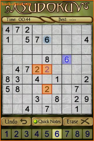 Sudoku screenshot