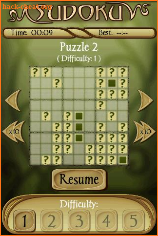 Sudoku screenshot