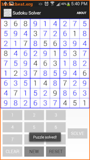 Sudoku Solver 2 screenshot