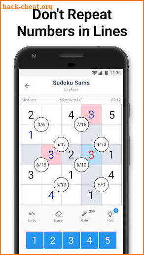 Sudoku Sums - math number game screenshot