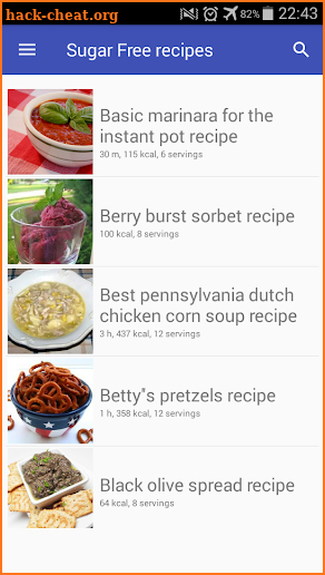 Sugar Free recipes for free app offline with photo screenshot