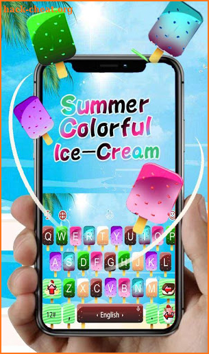 Summer Colorful Ice-cream Keyboard Theme screenshot