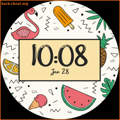 Summer Flamingo Watch Face screenshot