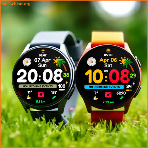 Summer mood digital watchface screenshot