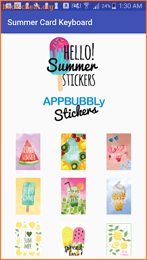 Summer Quotes Card Keyboard Stickers for Gboard screenshot