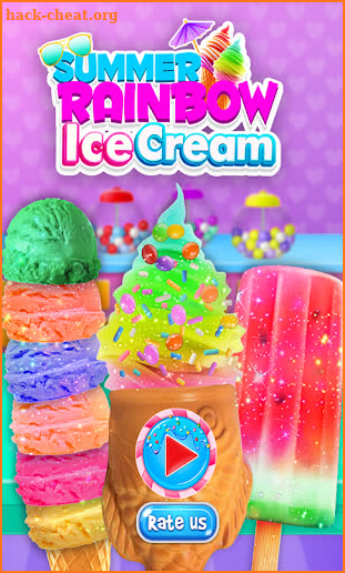 Summer Rainbow Ice Cream - Kids Party Food Maker screenshot