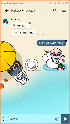 SUMMER STORY - KAKAOTALK THEME screenshot