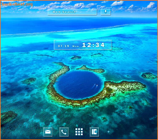 Summer Wallpaper Great Blue Hole Theme screenshot