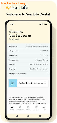 Sun Life Dental (U.S.) screenshot