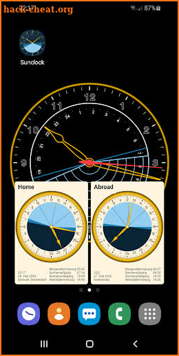 Sunclock - Astronomical Clock, Sunrise, Sunset screenshot