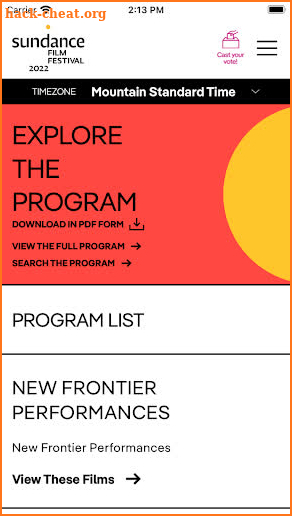 Sundance Film Festival App screenshot