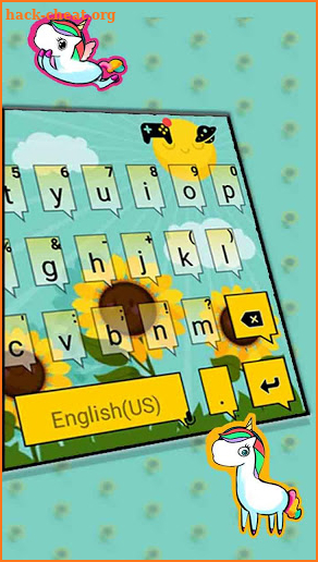 Sunflower Field Keyboard Theme screenshot