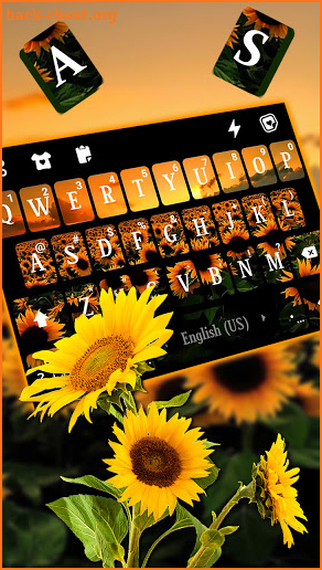 Sunflower Fields Keyboard Background screenshot