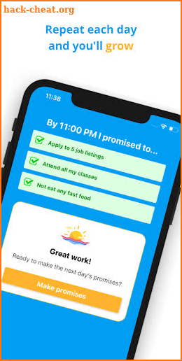 Sunrise Promises - Simple Daily Goal Setting screenshot