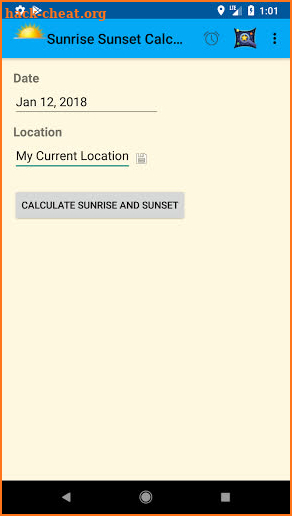 Sunrise Sunset Calculator screenshot