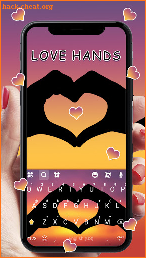 Sunset Love Keyboard Background screenshot