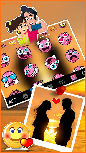 Sunset Lovers Keyboard Theme screenshot