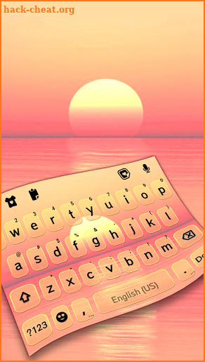 Sunset Ocean Keyboard Background screenshot