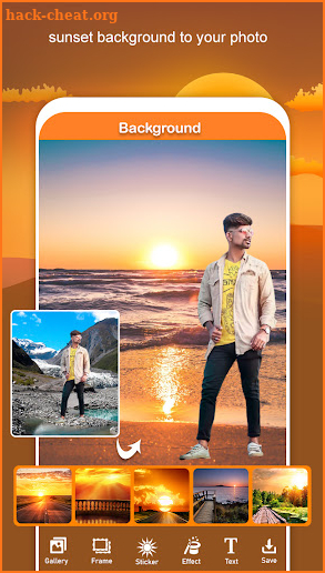Sunset Photo Editor : Cut Paste Sunset Editor screenshot