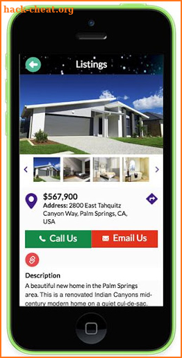 Sunset Realty in Palm Springs screenshot