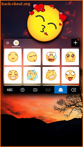 Sunset Tree Keyboard Background screenshot