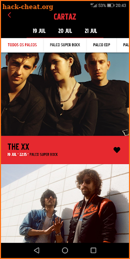 Super Bock Super Rock 2018 screenshot