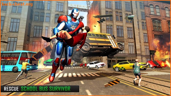 Super Captain Flying Robot City Rescue Mission screenshot