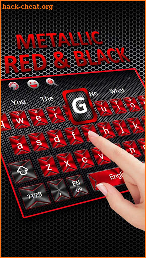 Super Cool Black Red Keyboard Theme screenshot