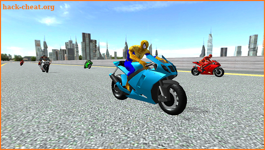 Super Hero Moto Highway Bike Racer Games screenshot