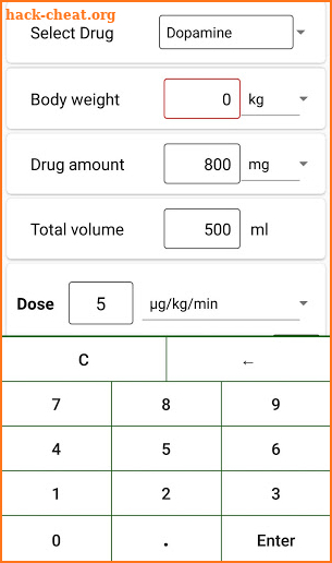 Super Infusion Calculator screenshot