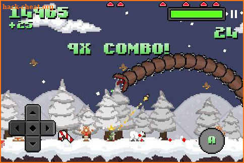 Super Mega Worm Vs Santa Saga screenshot