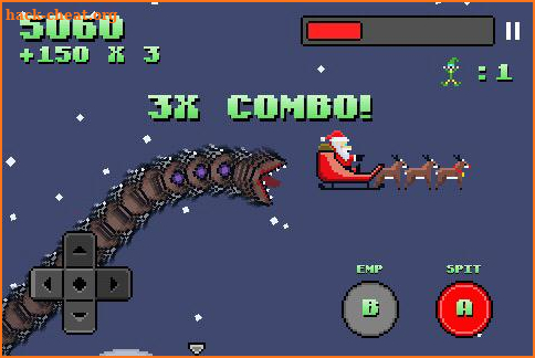 Super Mega Worm Vs Santa Saga screenshot