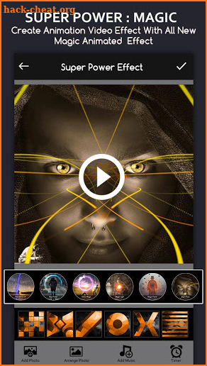 Super Power Effect Video Maker : Photo Animation screenshot