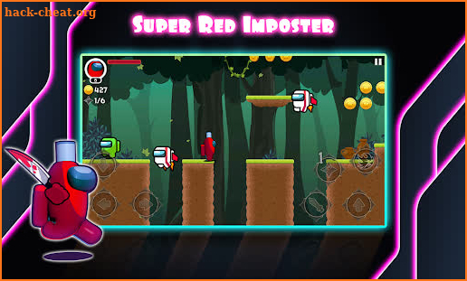 Super Red Imposter Hero : Adventue Among Game screenshot