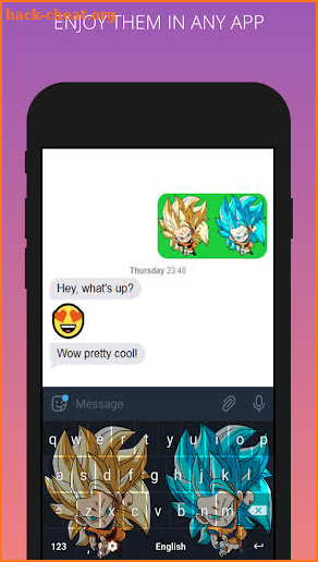Super Saiyan Keyboard Theme screenshot