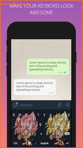 Super Saiyan Keyboard Theme screenshot