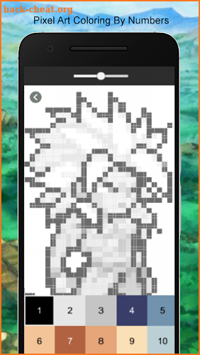 Super Saiyan Pixel Art: Dragonball Color By Number screenshot