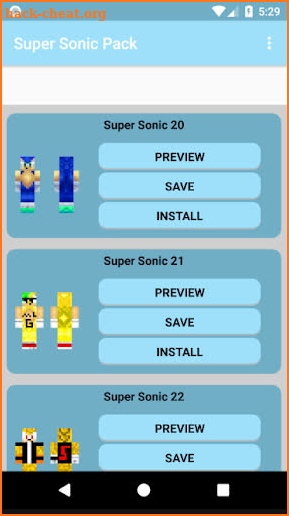 Super Sonic Skins screenshot