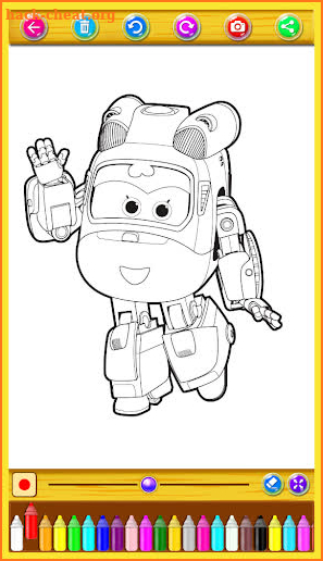 super wings coloring book screenshot