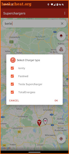 Superchargers for Tesla screenshot