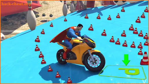 Superhero Bike Parking: Extreme Stunts Racing Game screenshot