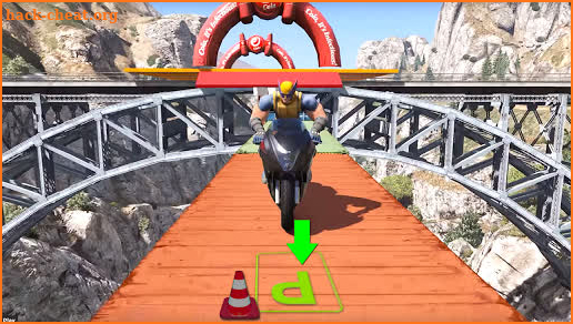 Superhero Bike Parking: Extreme Stunts Racing Game screenshot